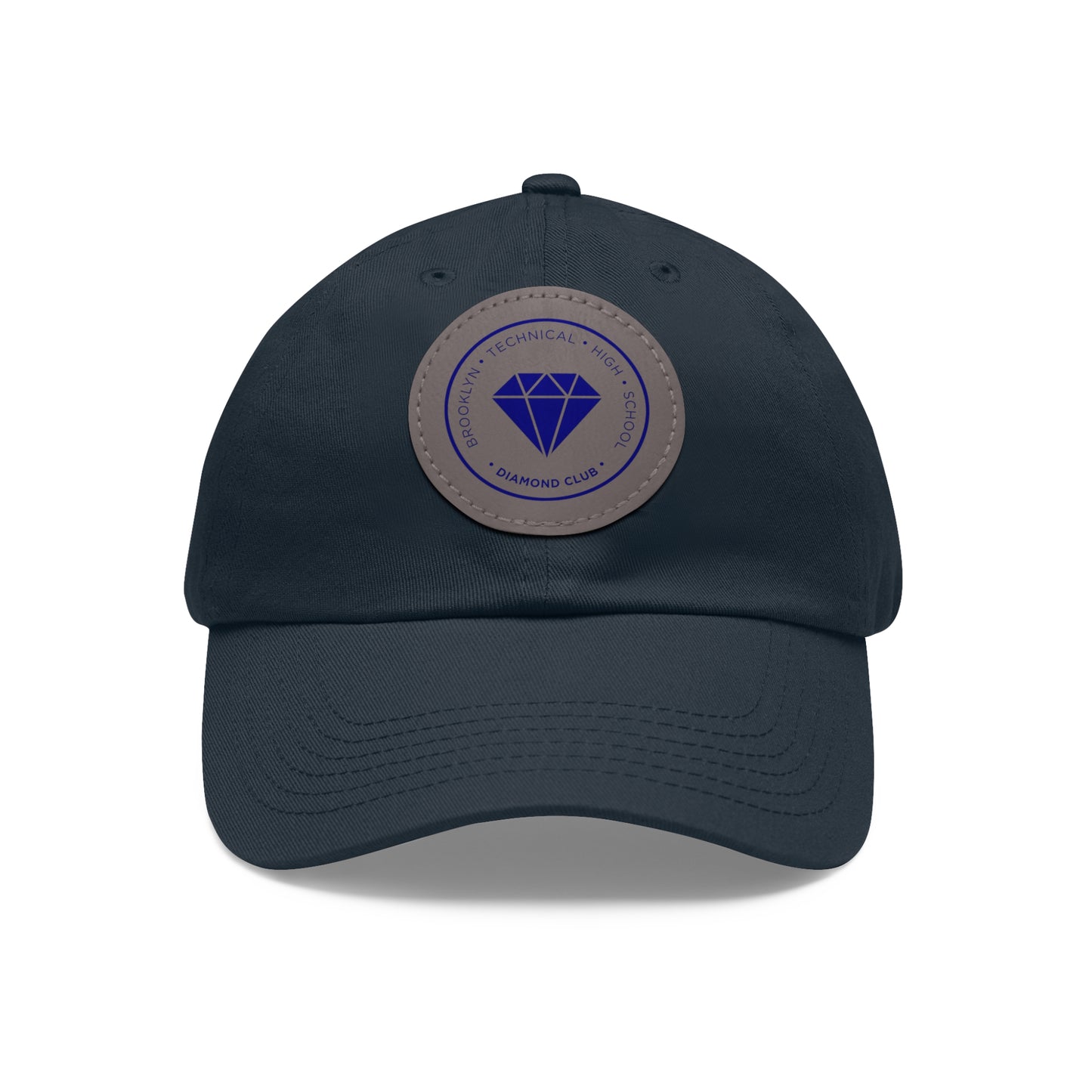 Diamond Club Logo - Hat With Circular Leather Patch - Navy