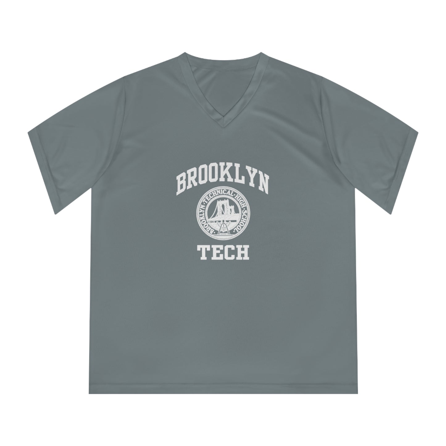 Brooklyn Tech Classic Logo - Ladies Performance V-Neck T-Shirt