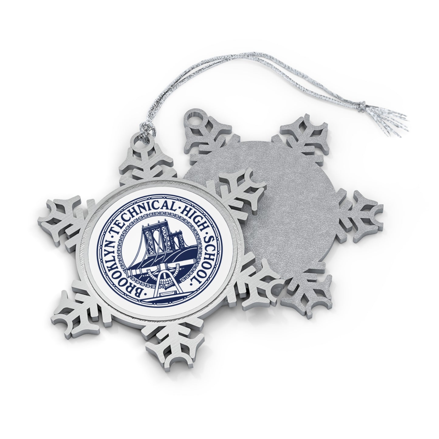Brooklyn Tech Pewter Snowflake Christmas Ornament