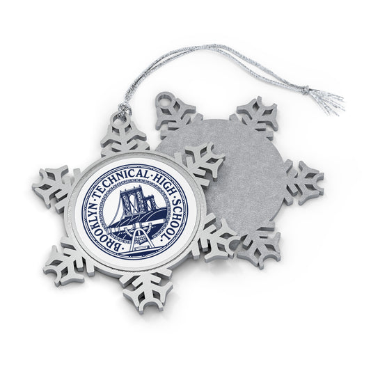 Brooklyn Tech Pewter Snowflake Christmas Ornament