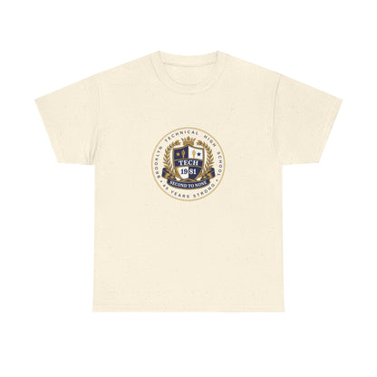 Class of 1981 45 Years Strong Men's Heavy Cotton T-Shirt - Navy Blue Logo