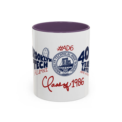 Class of 1986 Coffee Mug with navy handle (11oz, 15oz)