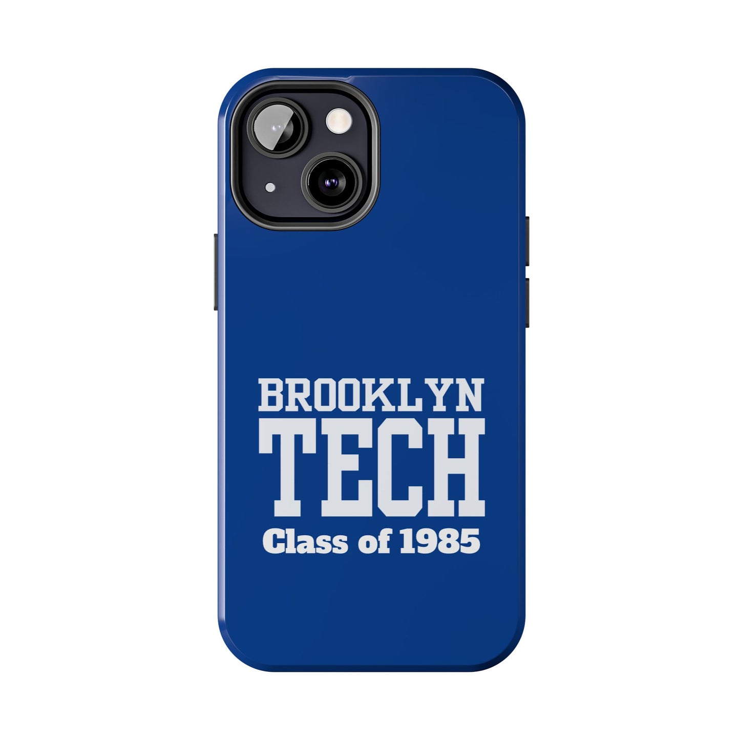 Brooklyn Tech Class Of 1985 Tough Phone Case - Navy-Blue With White Graphics