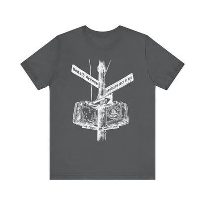 Boutique - DeKalb Avenue & Brooklyn Tech Place - white graphic - Men's  Jersey Short Sleeve T-Shirt