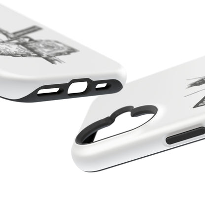 Dekalb Ave & Brooklyn Tech Pl (black graphic) - Impact-Resistant Phone Cases - White