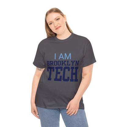 I Am Brooklyn Tech - Classic Font - Men's Heavy Cotton T-Shirt