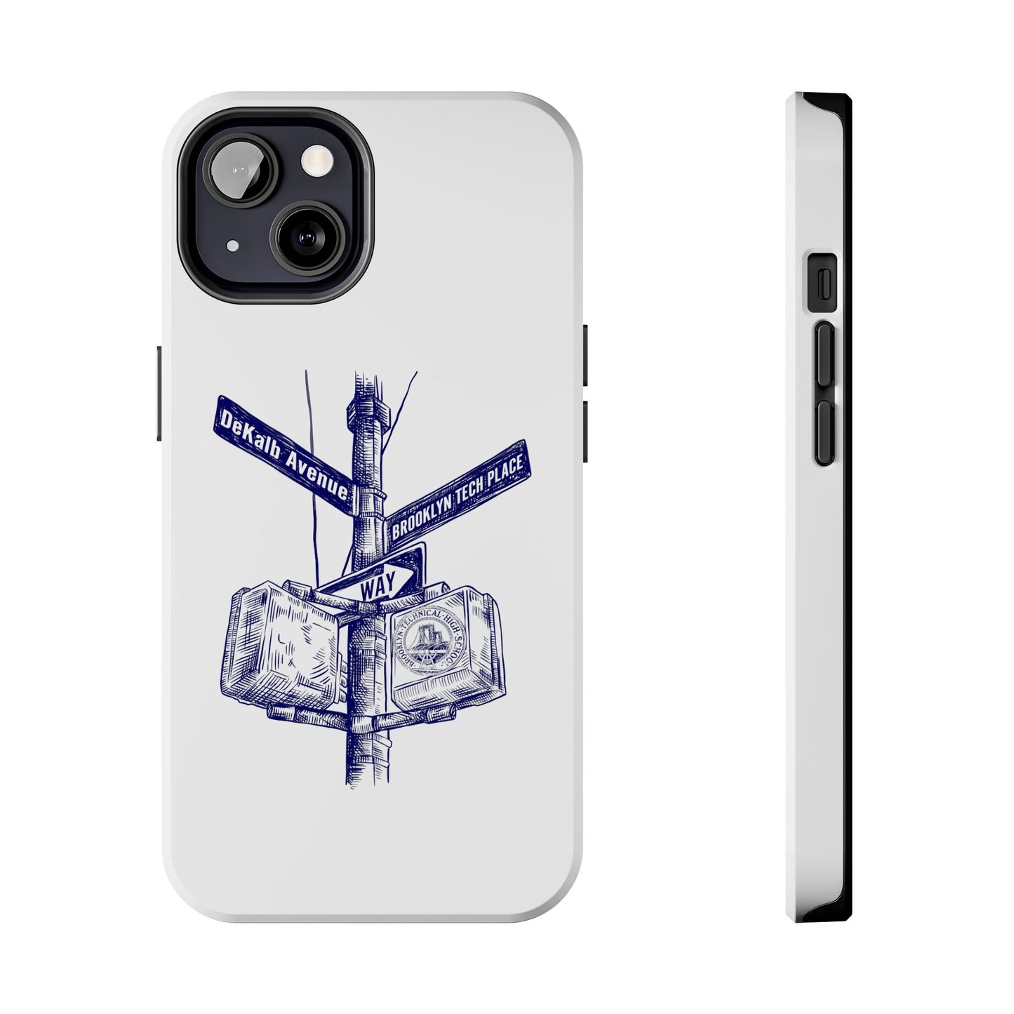 Dekalb Ave & Brooklyn Tech Place - Tough Phone Cases - White