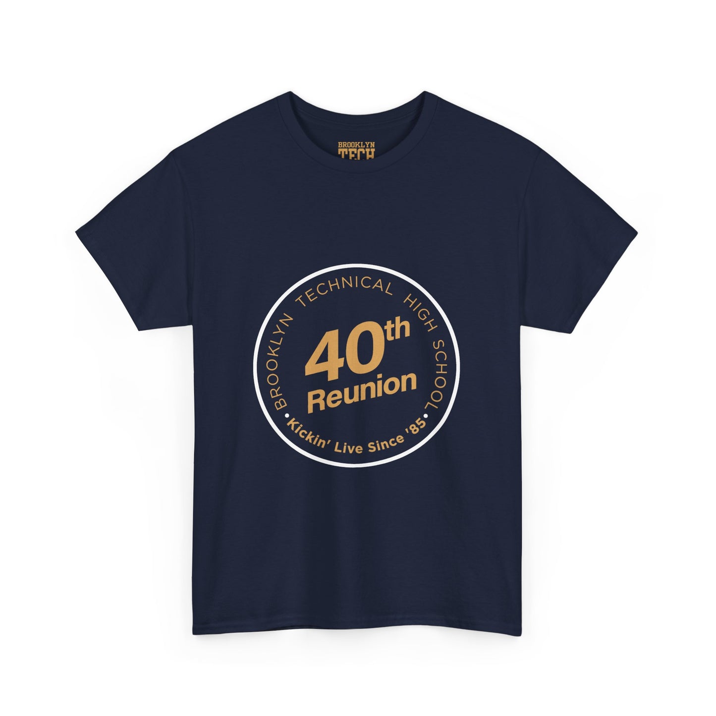 Class Of 1985 Commemorative Unisex Heavy Cotton T-Shirt - Gold Logo