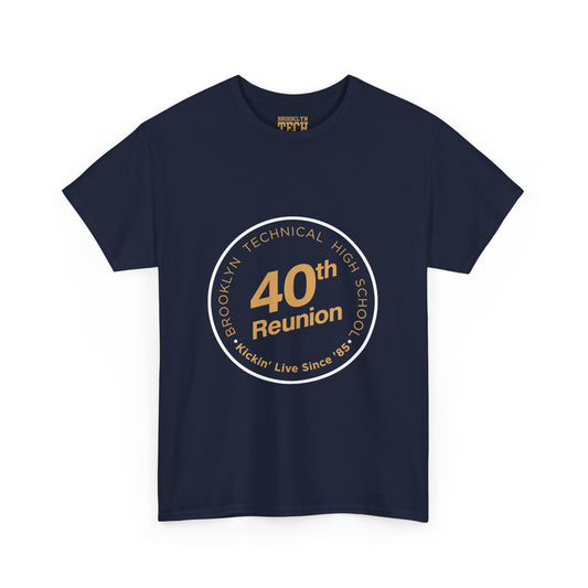 Class Of 1985 Commemorative Unisex Heavy Cotton T-Shirt - Gold Logo