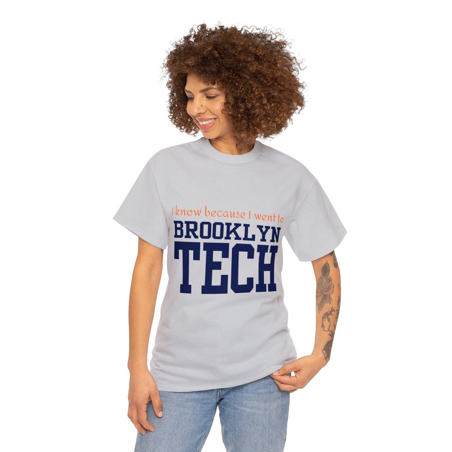 Boutique - "i Know Because I Went To Brooklyn Tech" - Men's Heavy Cotton T-Shirt