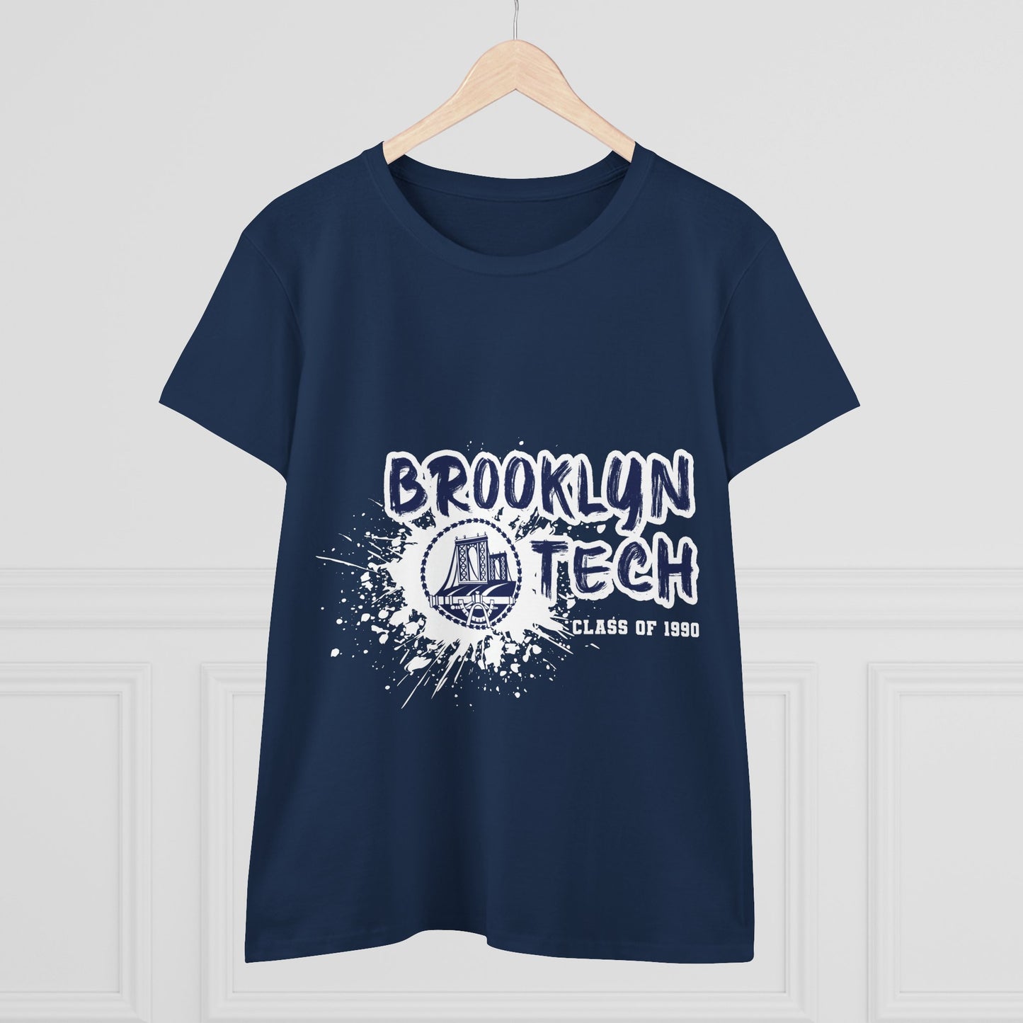 Class Of 1990 Commemorative Women's Midweight Cotton T-Shirt - White Font