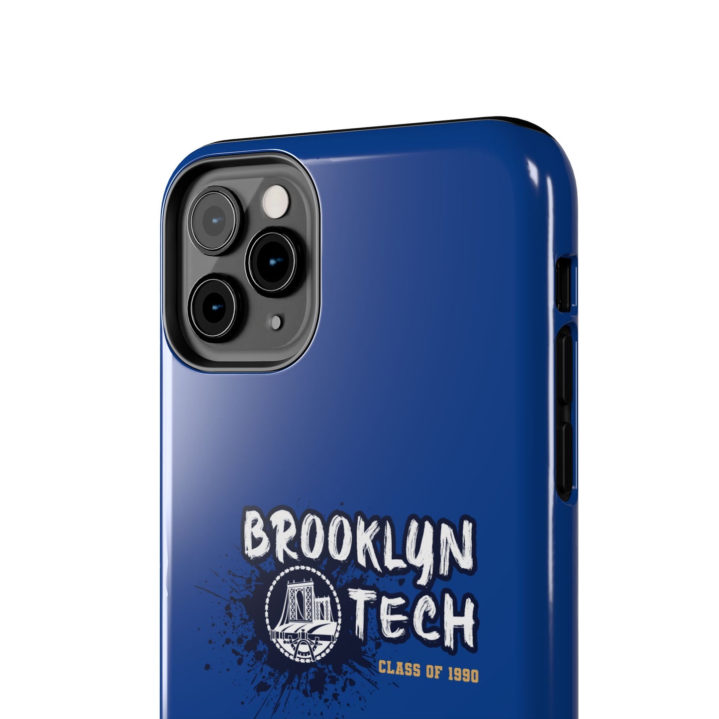 Class Of 1990 Commemorative Tough Phone Cases - Gold Font With Dark Blue Background