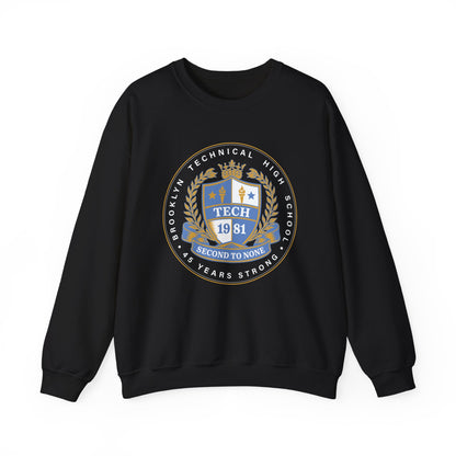 Tech 1981 45 Years Strong - Men's Heavy Blend™ Crewneck Sweatshirt - Light Blue Logo