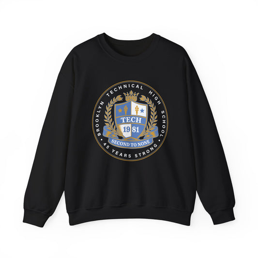 Tech 1981 45 Years Strong - Men's Heavy Blend™ Crewneck Sweatshirt - Light Blue Logo