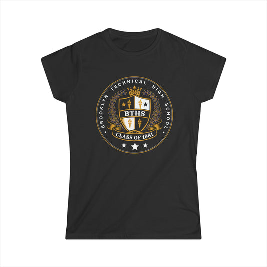 Class of 1981 Ladies Softstyle T‑Shirt – Black Logo