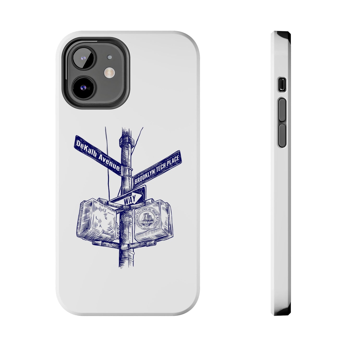 Dekalb Ave & Brooklyn Tech Place - Tough Phone Cases - White