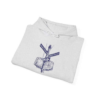 Boutique - Dekalb Ave & Brooklyn Tech Pl - (navy Graphic) Men's Heavy Blend™ Hooded Sweatshirt