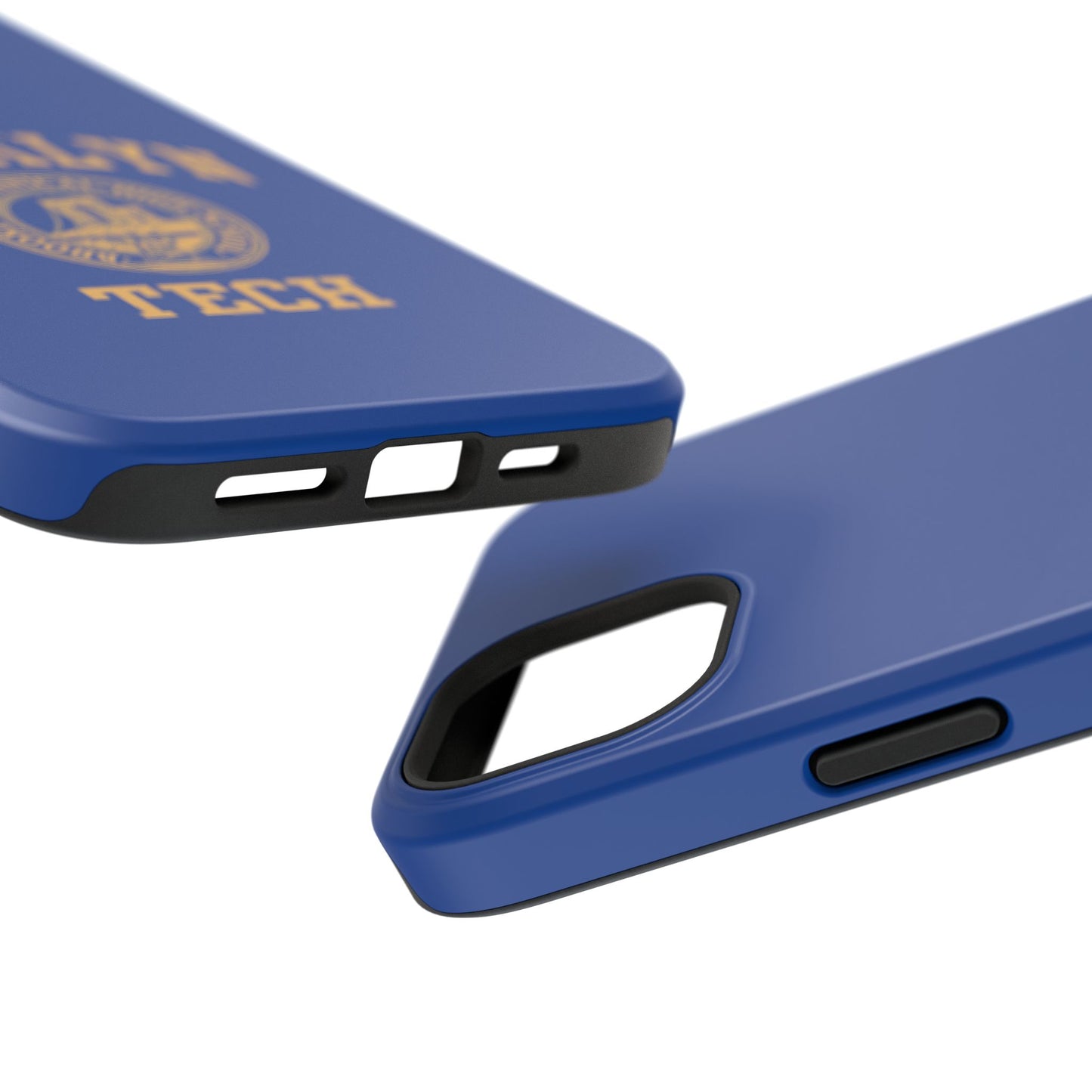 Brooklyn Tech Classic Logo - Impact-Resistant Phone Cases - Iphone Or Samsung - Navy With Gold Graphic