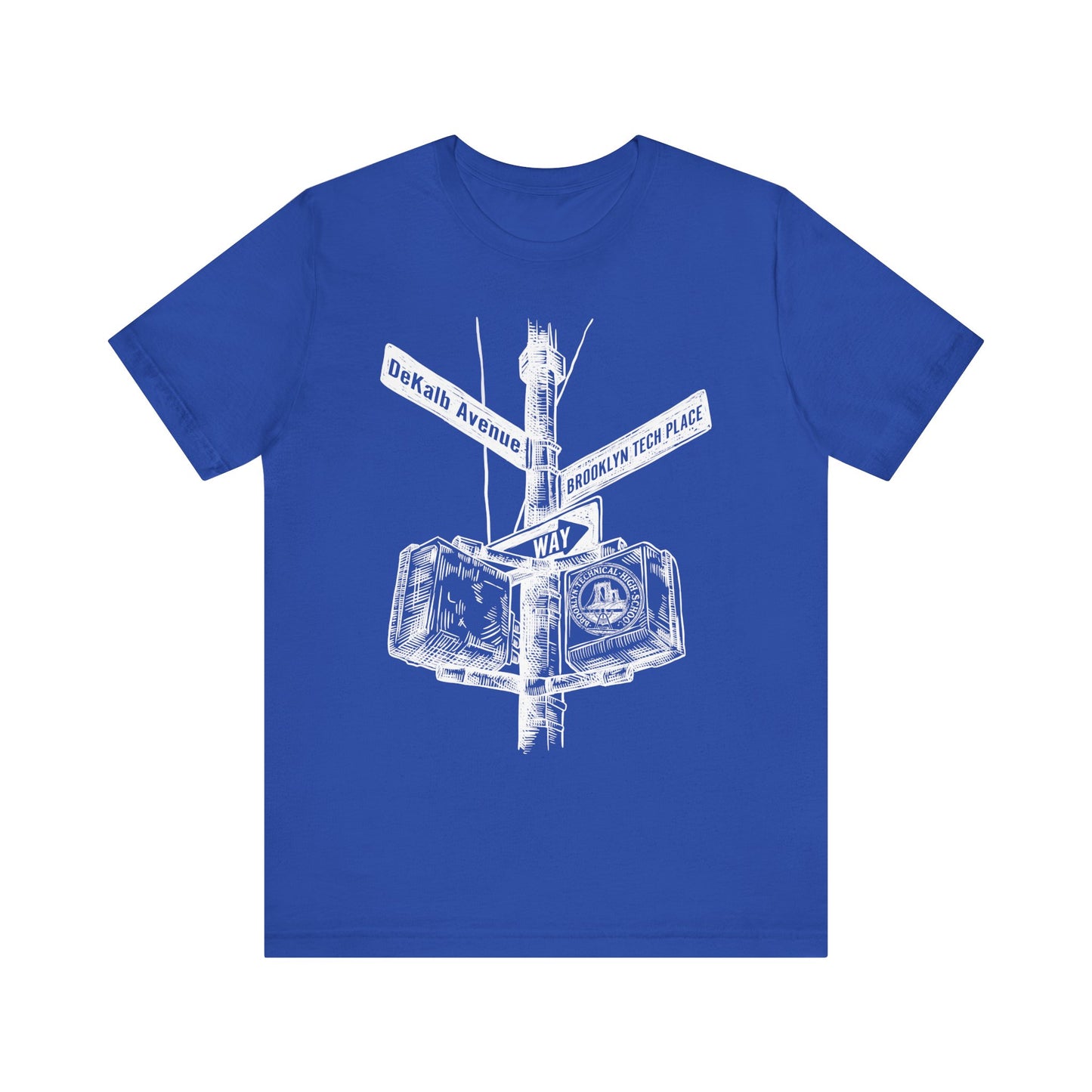 Boutique - DeKalb Avenue & Brooklyn Tech Place - white graphic - Men's  Jersey Short Sleeve T-Shirt