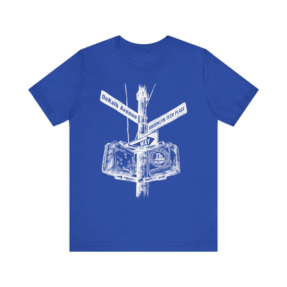 Boutique - DeKalb Avenue & Brooklyn Tech Place - white graphic - Men's  Jersey Short Sleeve T-Shirt