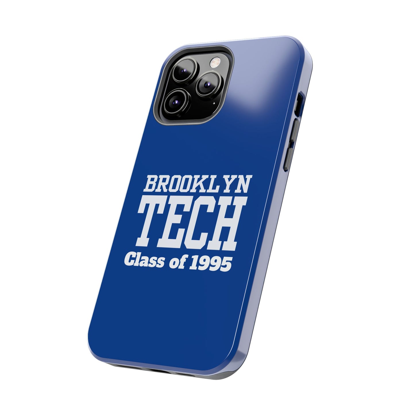 Brooklyn Tech Class of 1995 Tough Phone Case - Blue with white graphics