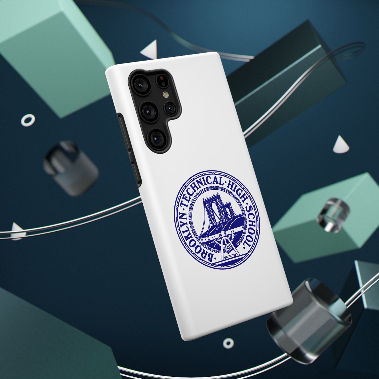 Classic Tech Seal - Impact-Resistant Phone Cases - Iphone Or Samsung - White