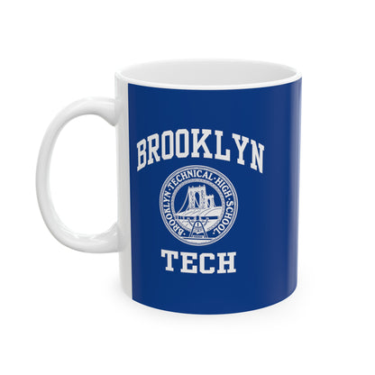 Classic Brooklyn Tech Logo - Ceramic Mug, (11oz, 15oz) - Navy