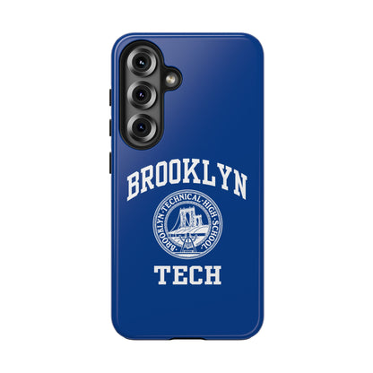 Brooklyn Tech Classic Logo - Tough Phone Cases - Navy blue with white graphics