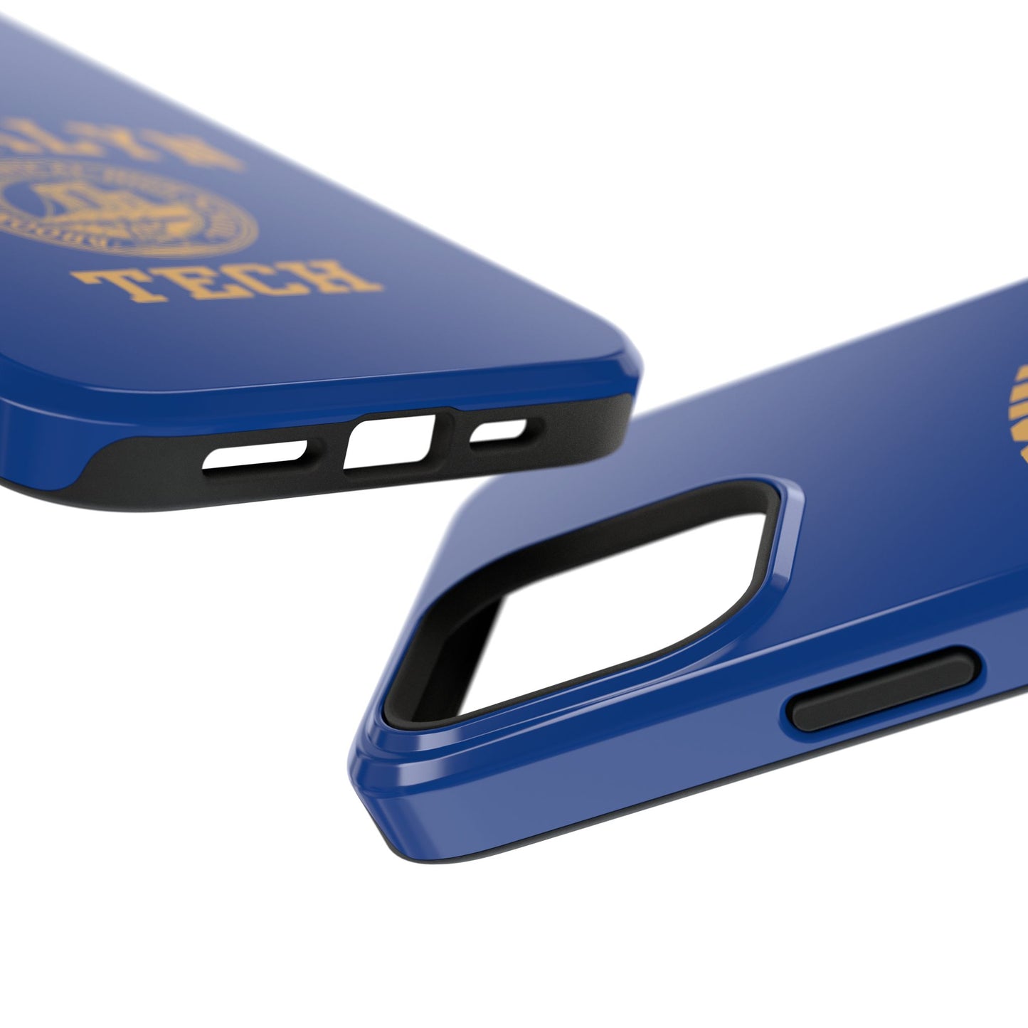 Brooklyn Tech Classic Logo - Impact-Resistant Phone Cases - Iphone Or Samsung - Navy With Gold Graphic