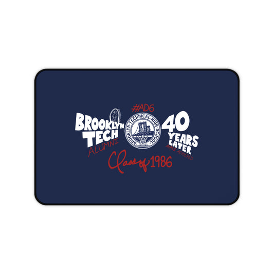 Class of 1986 Alumni 40th Reunion Desk Mat — White logo