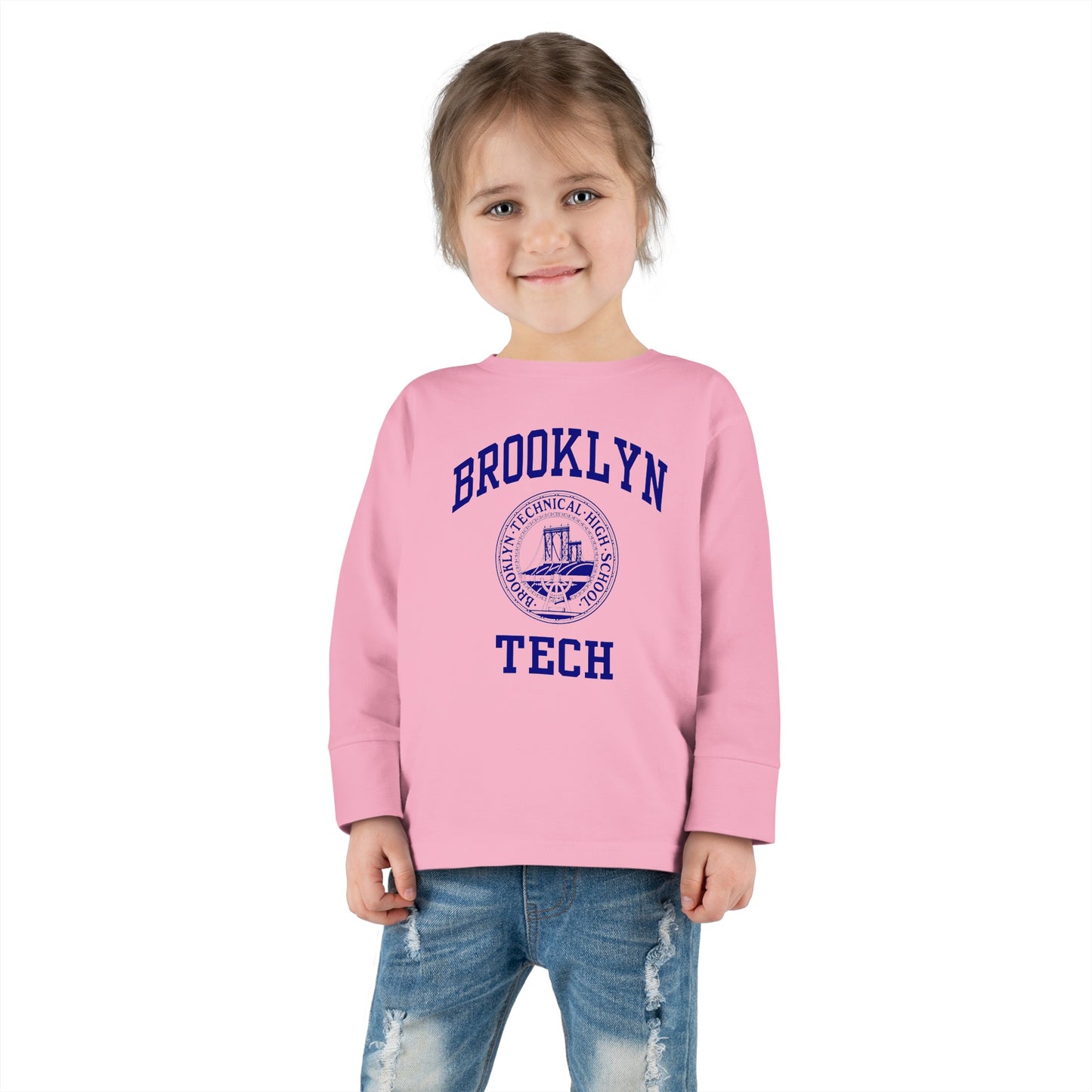 Family - Classic Brooklyn Tech Logo - Toddler Long Sleeve T-Shirt