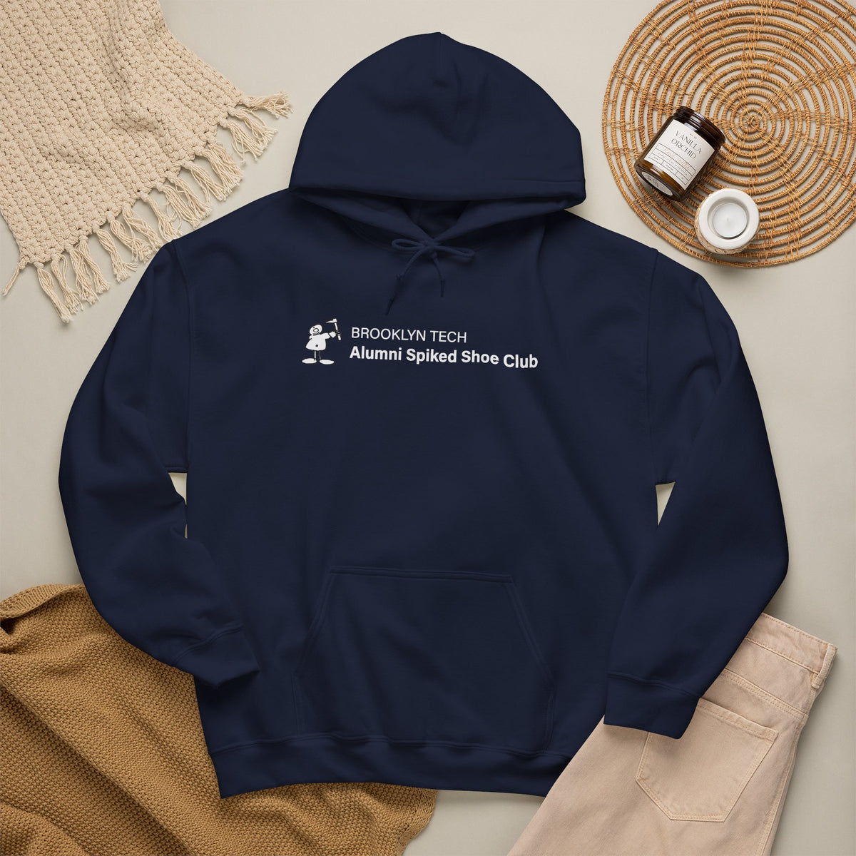 Brooklyn Tech Alumni Spiked Shoe Club Hoodie - Rectangular Logo