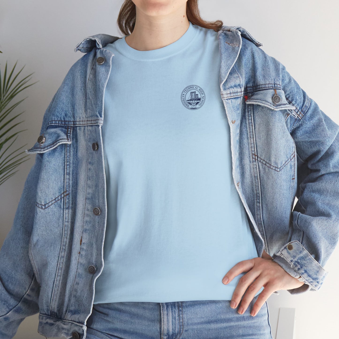 Classic Tech Logo on left chest - Men's Heavy Cotton T-Shirt