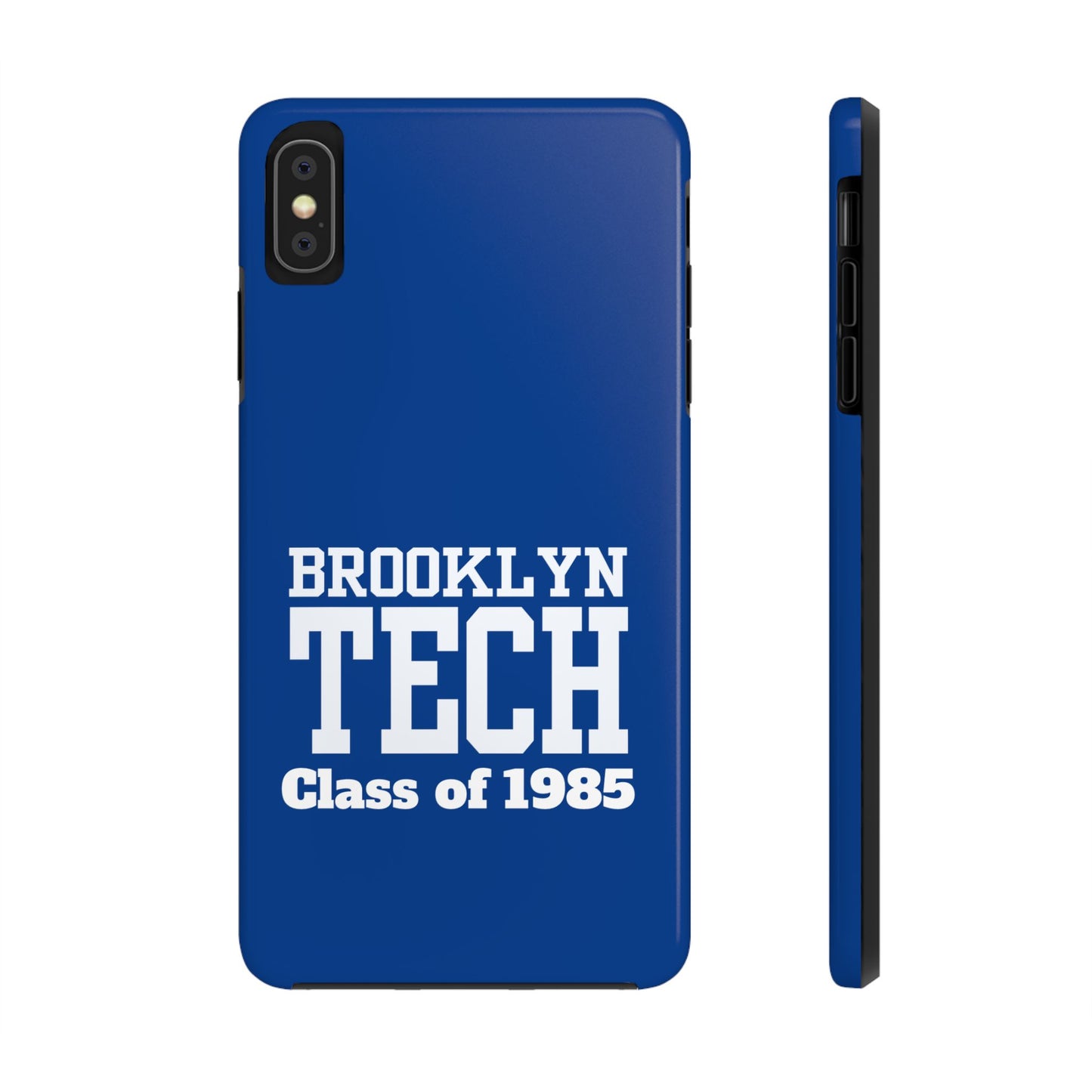 Brooklyn Tech Class Of 1985 Tough Phone Case - Navy-Blue With White Graphics