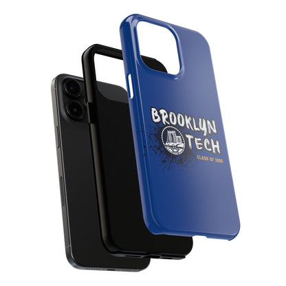 Class Of 1990 Commemorative Tough Phone Cases - Gold Font With Dark Blue Background