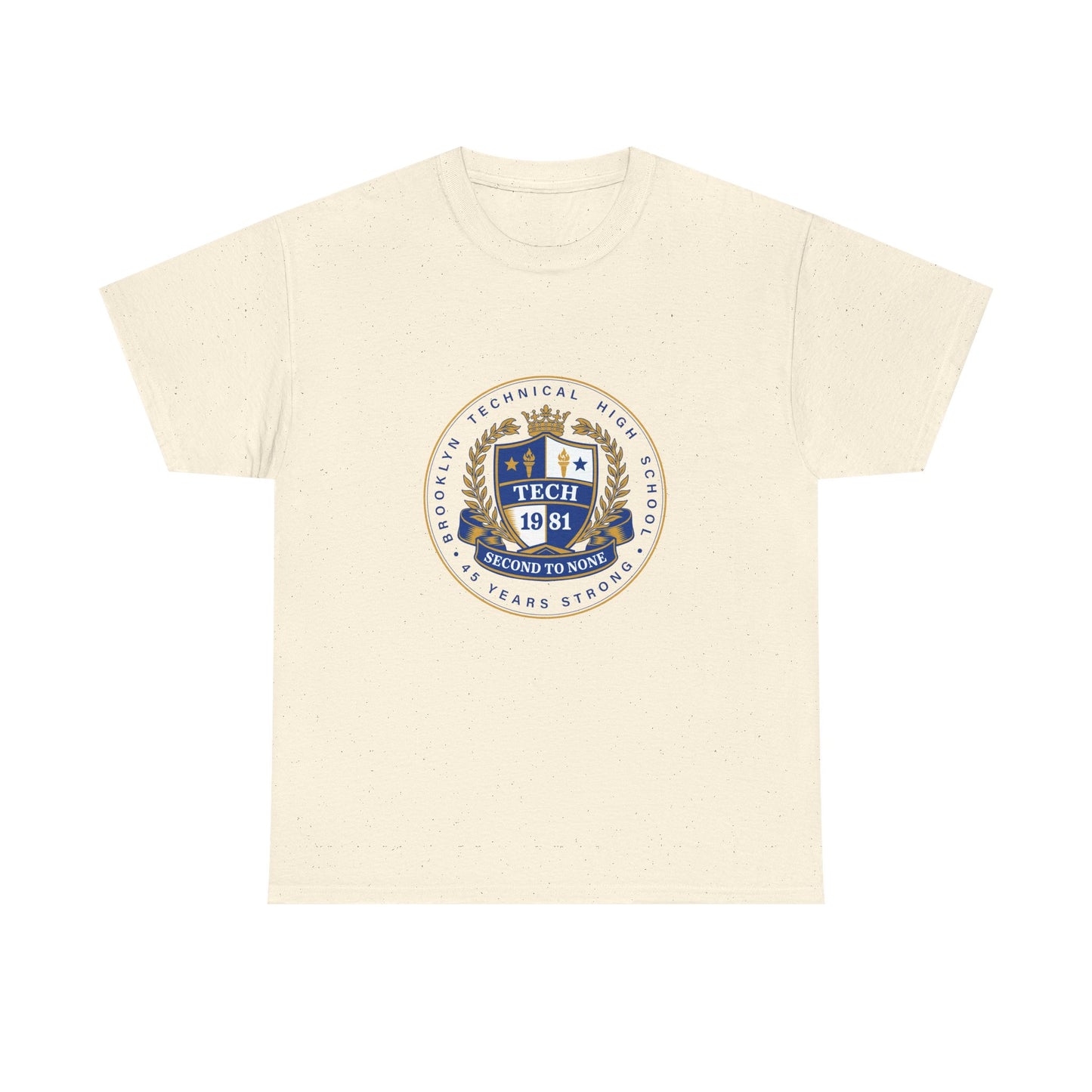 Tech 1981 45 Years Strong - Men's Heavy Cotton T-Shirt - Royal Blue Logo