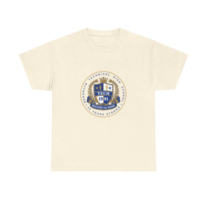 Tech 1981 45 Years Strong - Men's Heavy Cotton T-Shirt - Royal Blue Logo