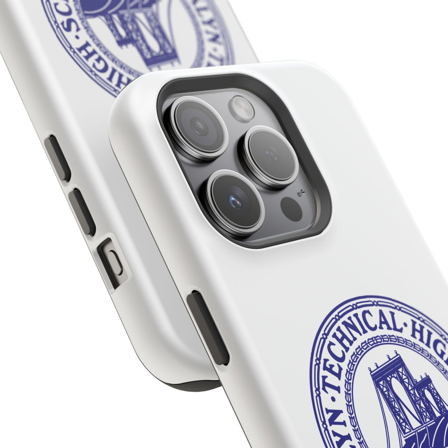 Classic Tech Seal - Impact-Resistant Phone Cases - Iphone Or Samsung - White