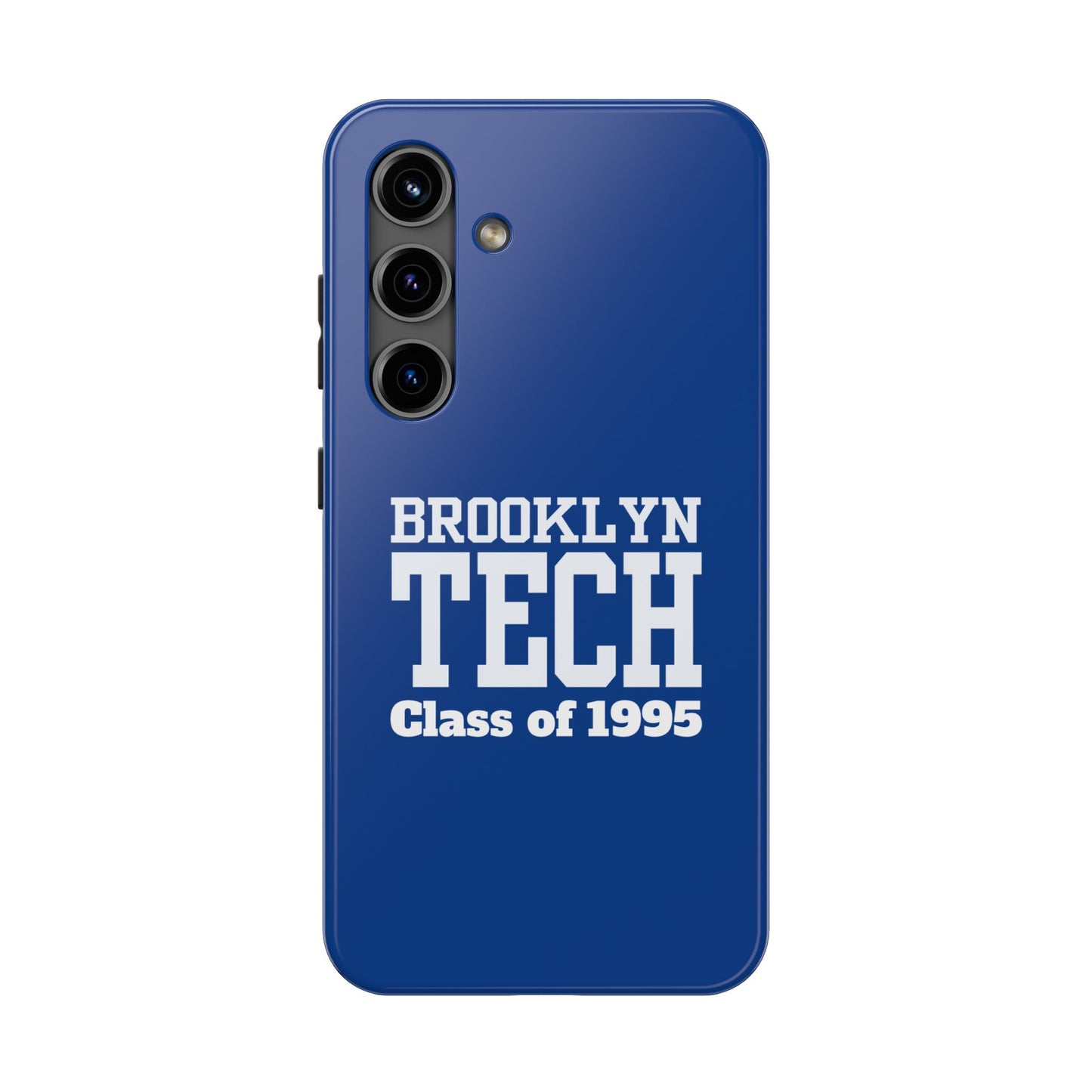 Brooklyn Tech Class of 1995 Tough Phone Case - Blue with white graphics