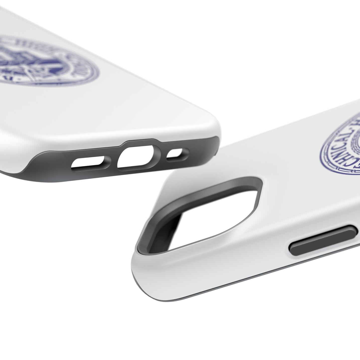 Classic Tech Seal - Impact-Resistant Phone Cases - Iphone Or Samsung - White