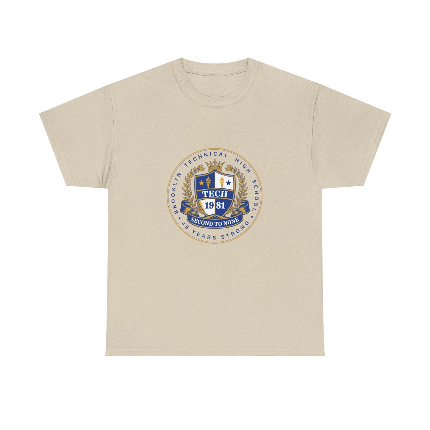 Tech 1981 45 Years Strong - Men's Heavy Cotton T-Shirt - Royal Blue Logo