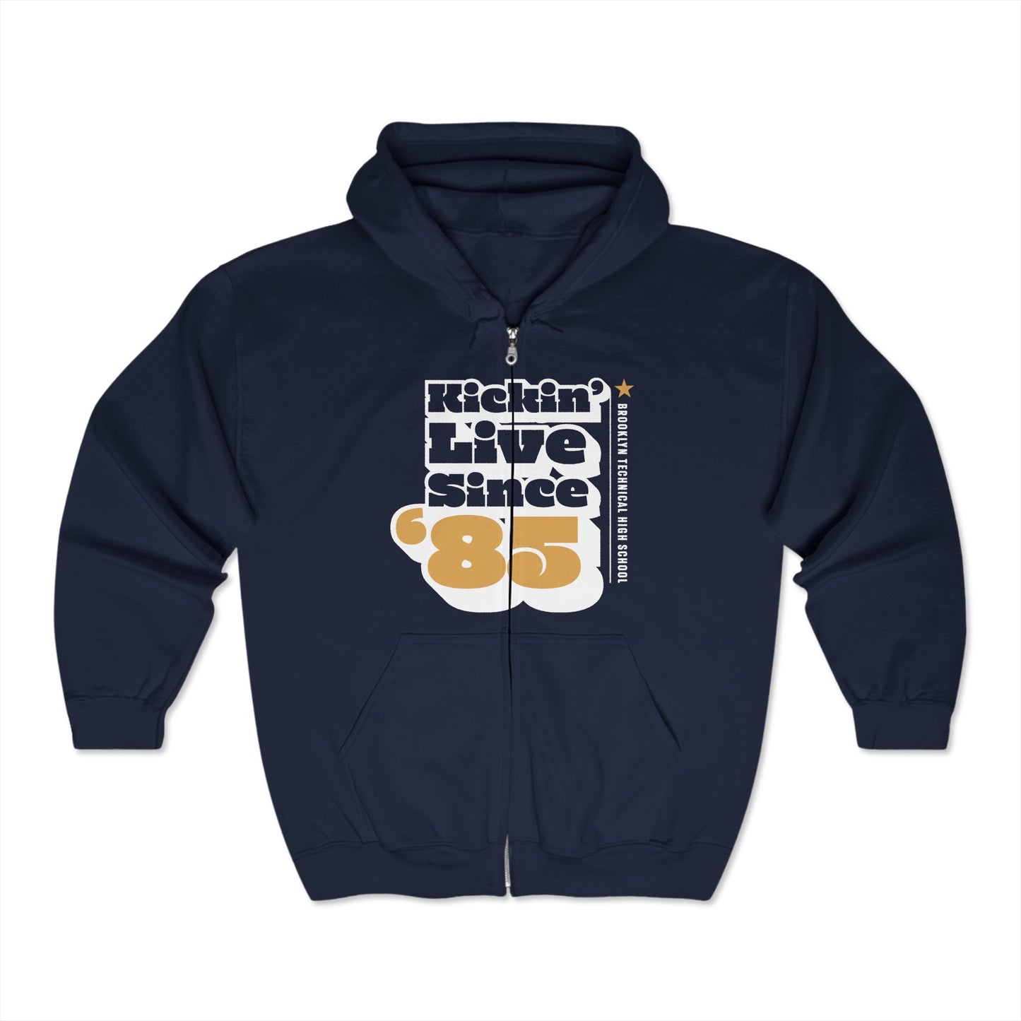 Class Of 1985 Commemorative Unisex Heavy Blend™ Full Zip Hooded Sweatshirt - Kickin' Live Since '85