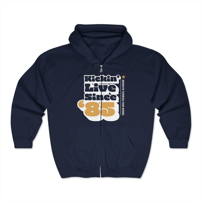 Class Of 1985 Commemorative Unisex Heavy Blend™ Full Zip Hooded Sweatshirt - Kickin' Live Since '85