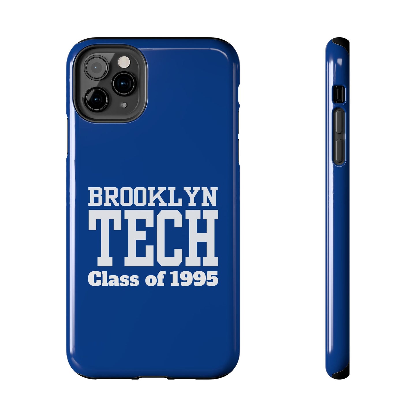 Brooklyn Tech Class of 1995 Tough Phone Case - Blue with white graphics