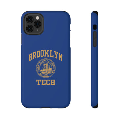 Brooklyn Tech Classic Logo - Impact-Resistant Phone Cases - Iphone Or Samsung - Navy With Gold Graphic