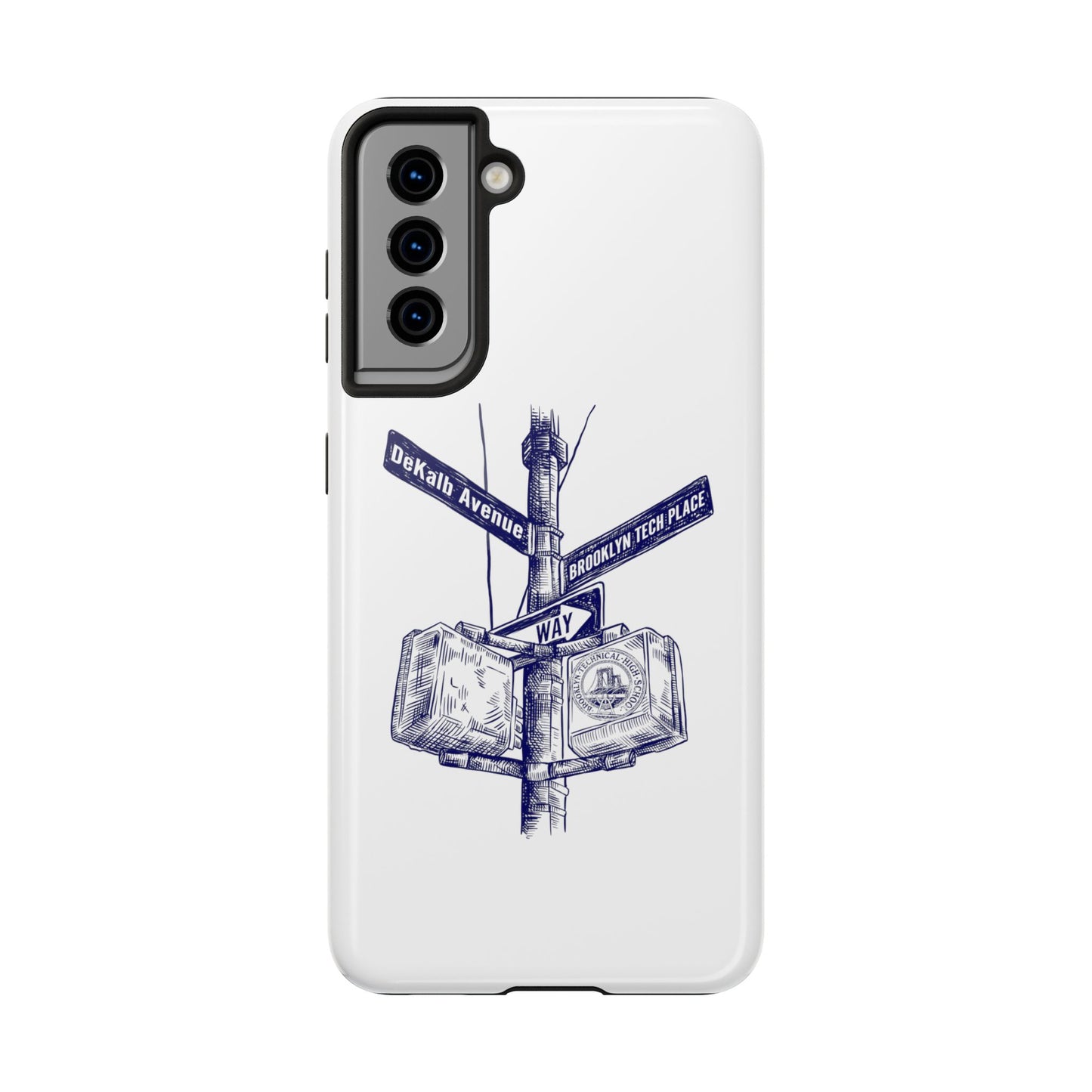 Dekalb Ave & Brooklyn Tech Place - Tough Phone Cases - White