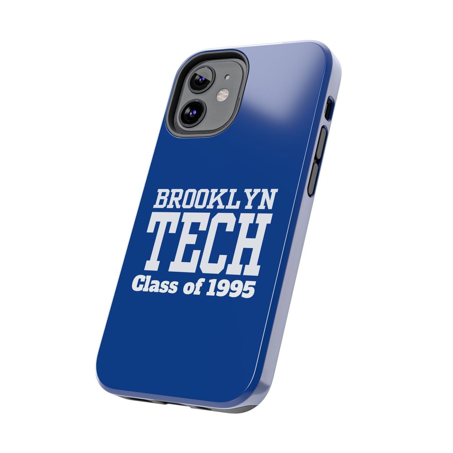 Brooklyn Tech Class of 1995 Tough Phone Case - Blue with white graphics