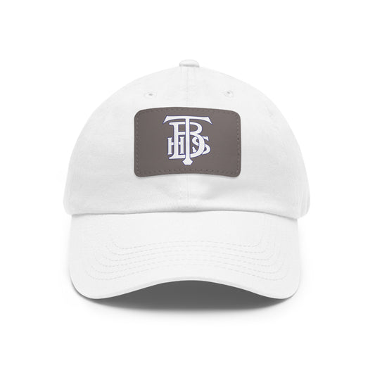 Stacked Tech Logo - Hat With Rectangular Leather Patch