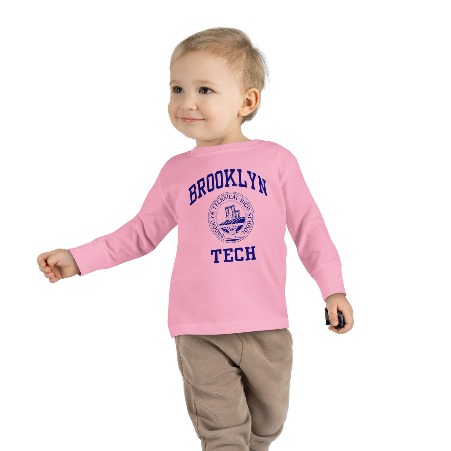 Family - Classic Brooklyn Tech Logo - Toddler Long Sleeve T-Shirt