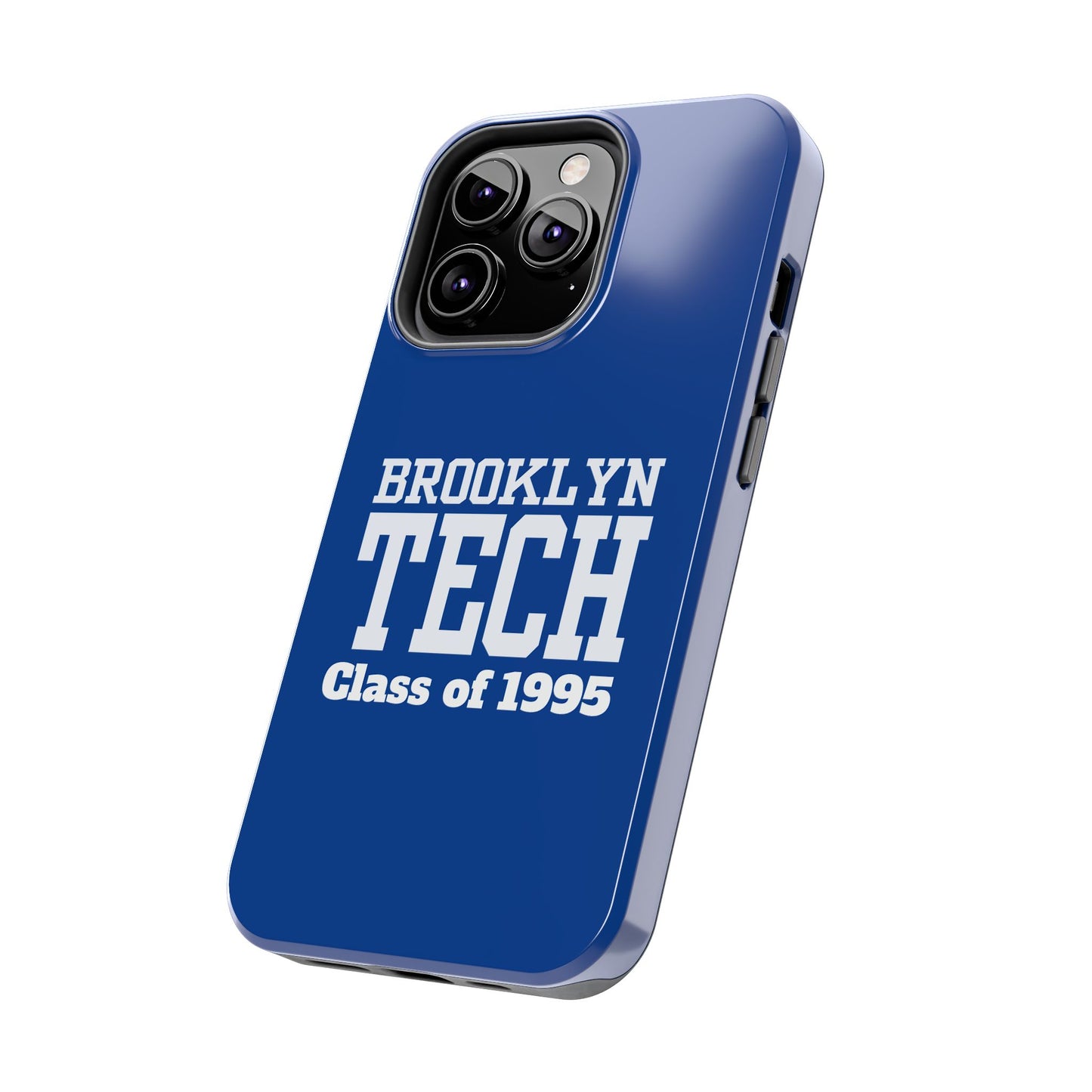 Brooklyn Tech Class of 1995 Tough Phone Case - Blue with white graphics